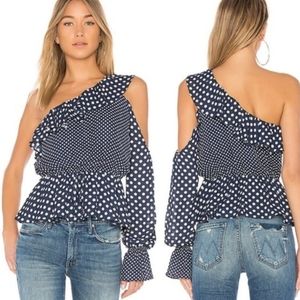 Tularosa Polkadot One Shoulder Top